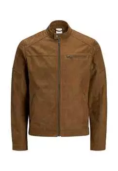Куртка искусственная кожа куртка куртка jj rocky куртка искусственная кожа Jack & Jones, цвет cognac