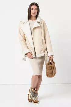 Куртка из эко-кожи Camma с эко-шерстью Vero Moda, белый