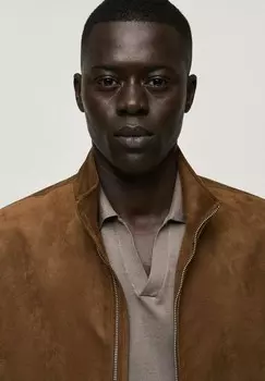 Куртка из эко-кожи PARMA Mango, коньяк