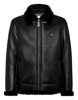 Куртка из эко-овчины PHILIPP PLEIN, черный