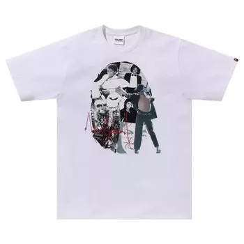 Куртка из альбома BAPE x Michael Jackson Футболка с головой обезьяны, цвет белый