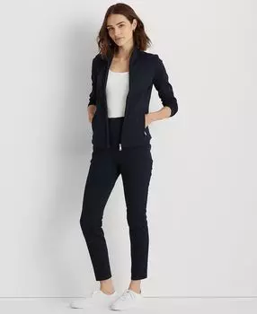 Куртка из эластичного хлопка с молнией во всю длину Lauren Ralph Lauren, синий