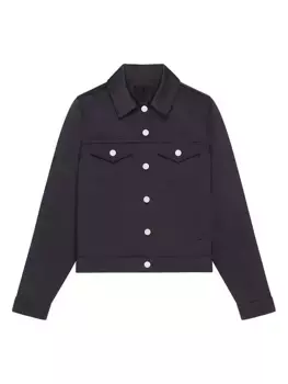 Куртка из атласа и джинсовой ткани Givenchy, черный
