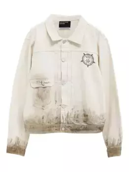 Куртка из денима с графическим принтом Type VIII с эффектом потертости Enfants Riches Dprims, нейтральный