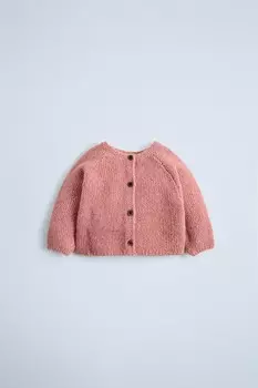 Куртка из джерси 2 в 1 moss stitch ZARA, цвет salmon