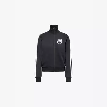 Куртка из джерси с вышитым логотипом и застежкой-молнией спереди Telfar, черный