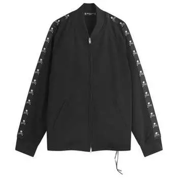 Куртка из джерси с застежкой-молнией и принтом черепа Mastermind Japan, черный