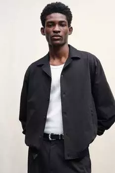 Куртка из джерси, стандартный крой H&M, черный
