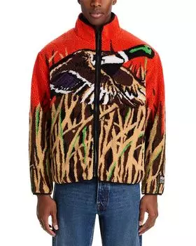 Куртка из флиса с принтом MARKET, мультиколор