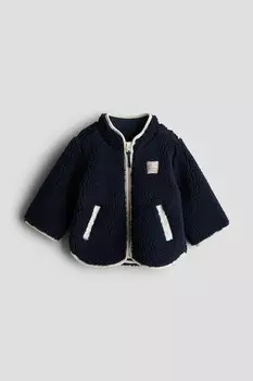 Куртка из флиса Тедди H&M, синий