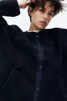 Куртка из флиса тедди H&M, синий