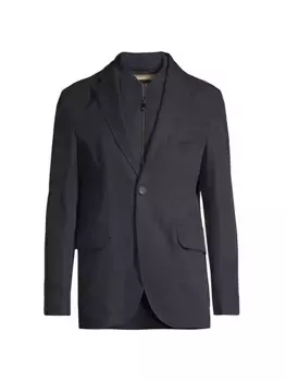 Куртка из гидрокоттона Corneliani, темно-синий