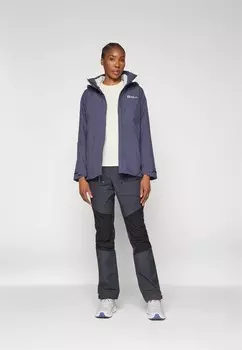 Куртка из хардшелла ROTWAND 3IN1 Jack Wolfskin, темно-серый