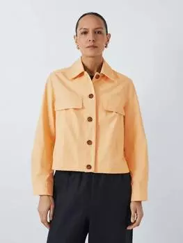Куртка из хлопчатобумажной саржи John Lewis, оранжевый