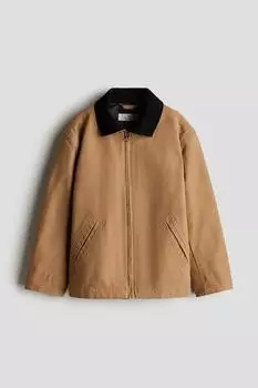 Куртка из хлопчатобумажной ткани H&M, коричневый