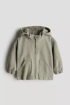 Куртка из хлопчатобумажной ткани H&M, зеленый