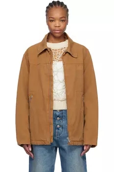 Куртка из хлопка Mm6 Maison Margiela, цвет tobacco