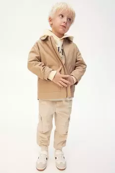 Куртка из хлопковой парусины H&M, бежевый
