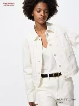 Куртка из хлопковой смеси Uniqlo, белый