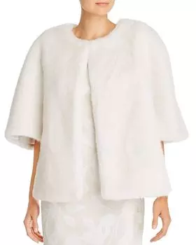 Куртка из искусственного меха Adrianna Papell, цвет Ivory/Cream