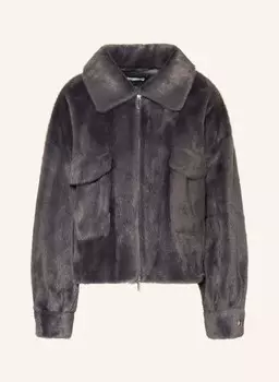 Куртка из искусственного меха MRS & HUGS, темно-серый