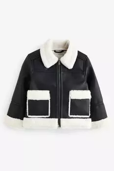 Куртка из искусственной кожи Abercrombie & Fitch, черный