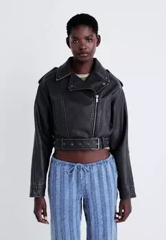Куртка из искусственной кожи Amalia Pepe Jeans, черная
