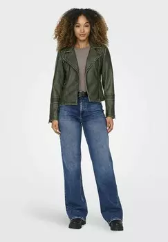 Куртка из искусственной кожи BANDKRAGEN RMELBNDCHEN MIT REISSVERSCHLUSS ONLY, зеленый