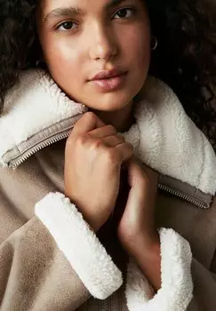 Куртка из искусственной кожи BORG AVIATOR REGULAR FIT Next, коричневый