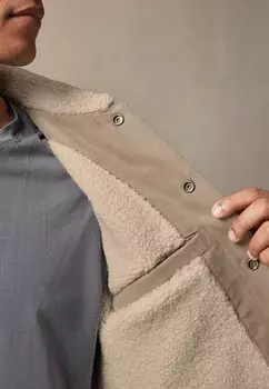 Куртка из искусственной кожи BORG COLLARED TRUCKER REGULAR FIT Next, бежевый