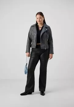 Куртка из искусственной кожи CAREMMY BIKER ONLY Carmakoma, темно-серый