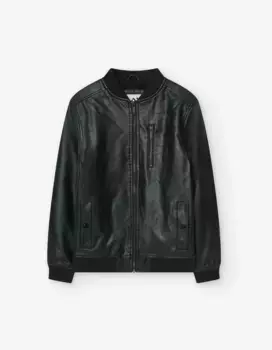 Куртка из искусственной кожи для мальчика на молнии Losan, черный