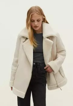 Куртка из искусственной кожи Doubleface-Biker05759214 Stradivarius, бежевый