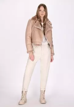 Куртка из искусственной кожи DreiMaster, цвет Mottled Beige