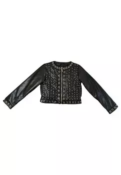 Куртка из искусственной кожи Fun&Fun, черная