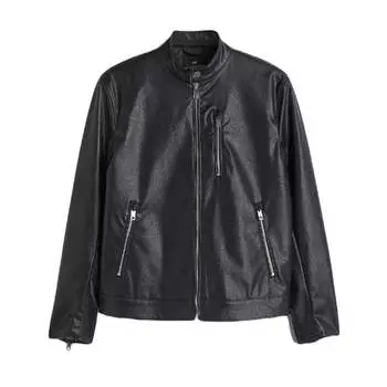 Куртка из искусственной кожи H&amp;M Biker, черный