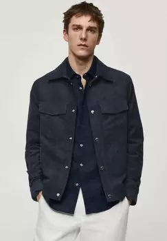 Куртка из искусственной кожи JANSEN Mango, цвет navy bl