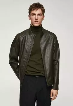 Куртка из искусственной кожи JOSENO Mango, цвет khaki
