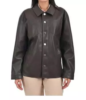 Куртка из искусственной кожи коричневого цвета Nine West