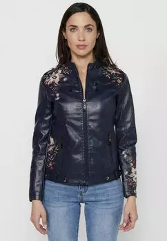 Куртка из искусственной кожи Koroshi, темно-синий