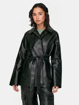 Куртка из искусственной кожи, короткого кроя Only, черный