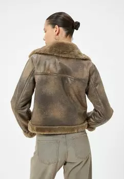 Куртка из искусственной кожи Koton, коричневый