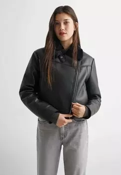 Куртка из искусственной кожи Mango Kids, цвет schwarz