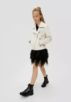 Куртка из искусственной кожи MIT REISSVERSCHLUSSTASCHEN s.Oliver, кремовый