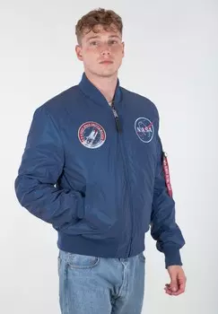 Куртка из искусственной кожи NASA REFLECTIVE Alpha Industries, темно-синий