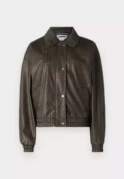 Куртка из искусственной кожи NMDOROTHY JACKET Noisy May, темно-зеленый