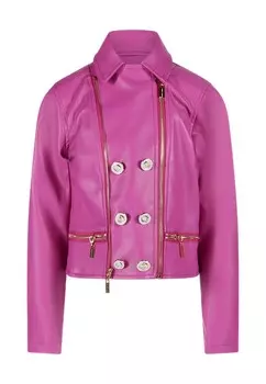 Куртка из искусственной кожи Odi et amo, неоновый розовый
