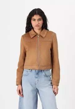 Куртка из искусственной кожи ONLAMELIA STUDDED JACKET ONLY, коричневый