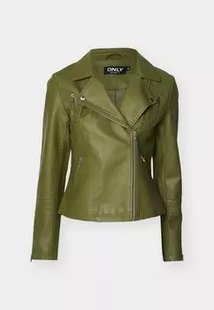 Куртка из искусственной кожи ONLGEMMA BIKER ONLY, хаки