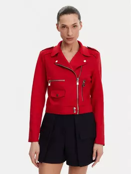 Куртка из искусственной кожи прямого кроя 241-GOUSMI Morgan, красный